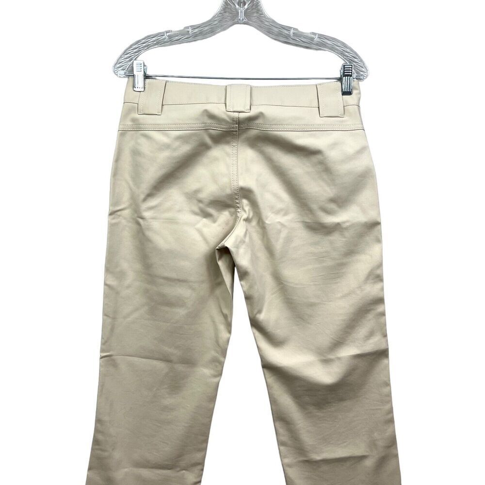 Banana Republic Pants Martin Crop Chino Stretch Slit Ankle Hem Beige Women Sz 4* - Picture 6 of 6